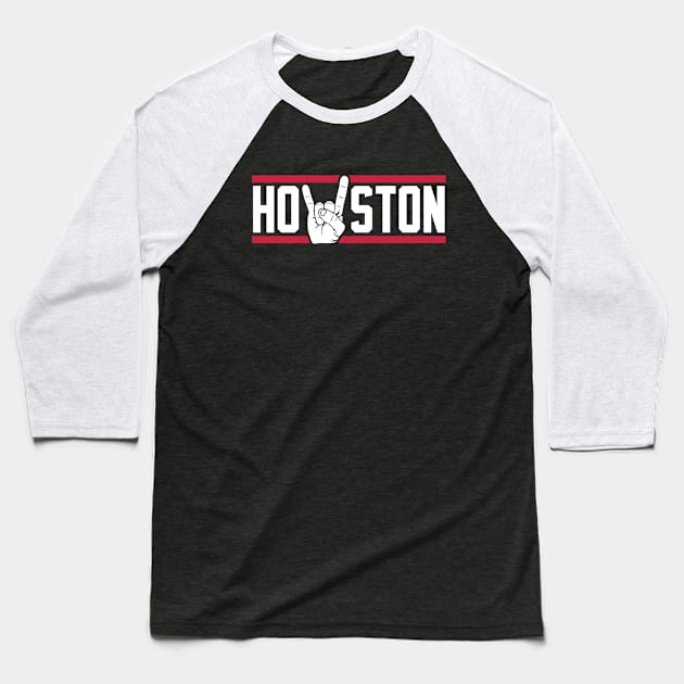 Houston Horns - Navy Baseball T-Shirt by KFig21